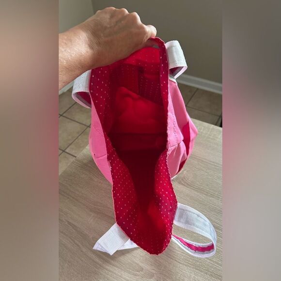 NWOT … Pink Tote Bag with Striped Handles - Picture 4 of 4